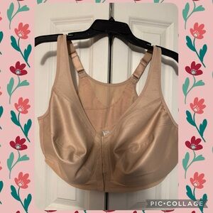 Glamorise double front hook closing bra 44D